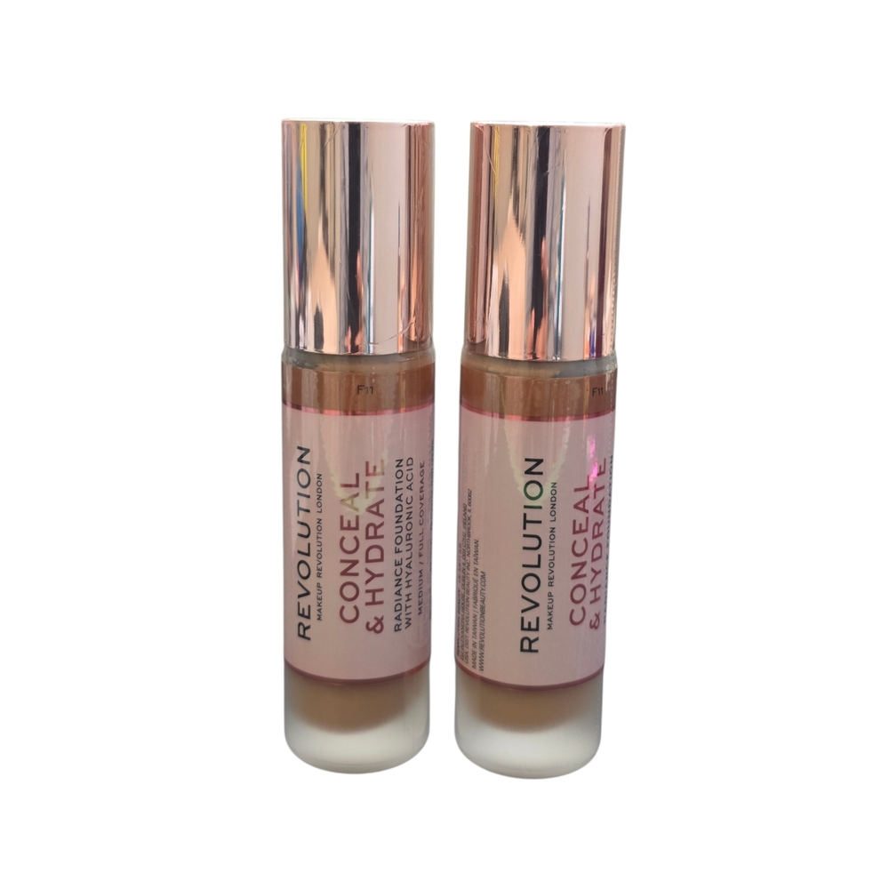 Revolution Conceal & Hydrate Foundation - Medium Brown F11- 1 Pc